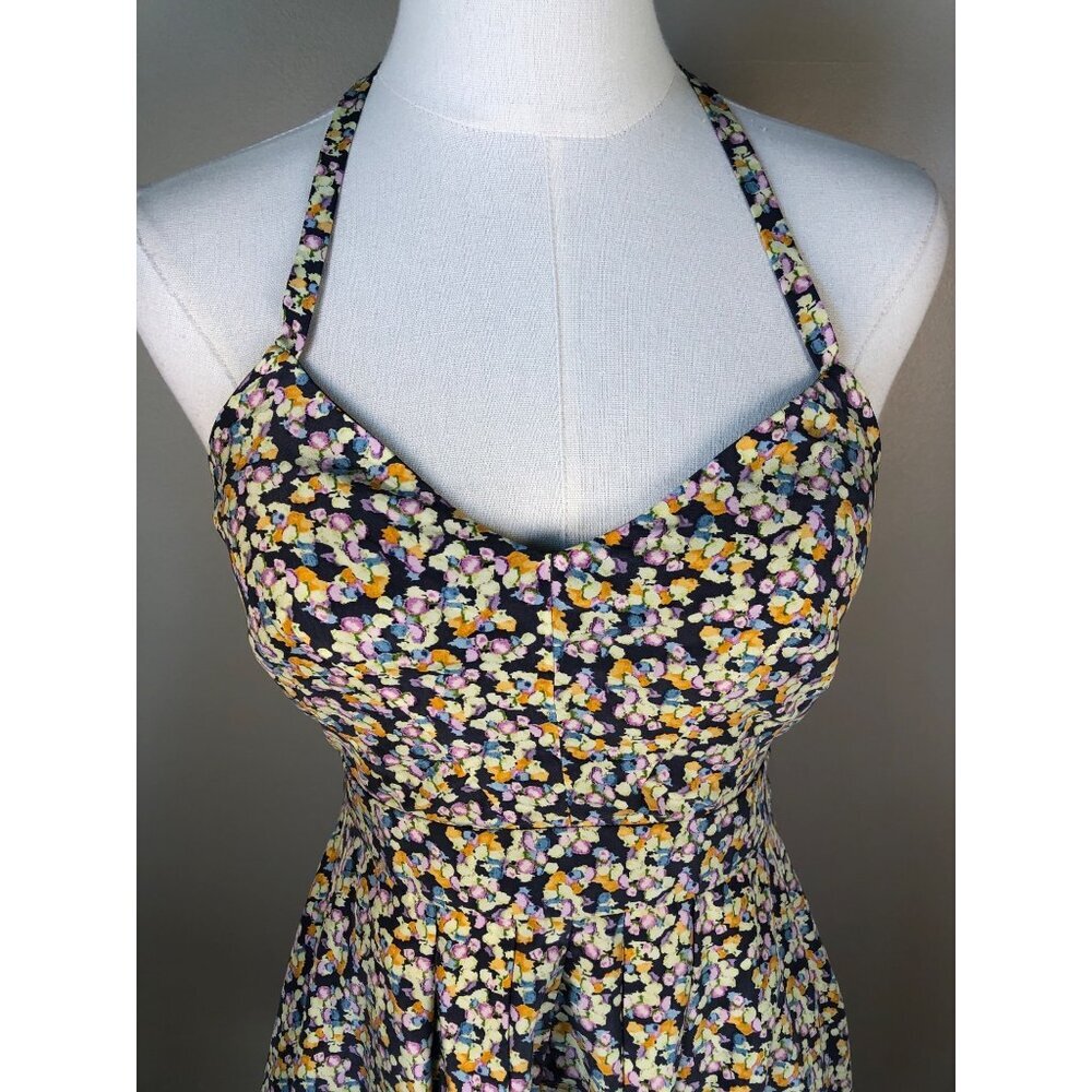 Elizabeth & James Multicolor Silk Halter Mini Dress -Size XS - Picture 3 of 11